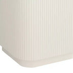 Studio 55D Murphy 16 Wide Modern White Pleated Side Table