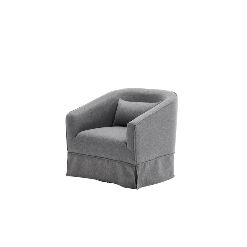 Swivel Barrel Chair With Ottoman, Swivel Accent Chairs Armchair for Living Room