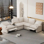 104 Power Recliner Corner Sectional Sofa Home Theater Reclining Sofa with Storage Box, Cup Holders, USB Ports and Power Socket