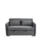 3-in-1 Versatile Velvet Double Sofa with Pullout Bed
