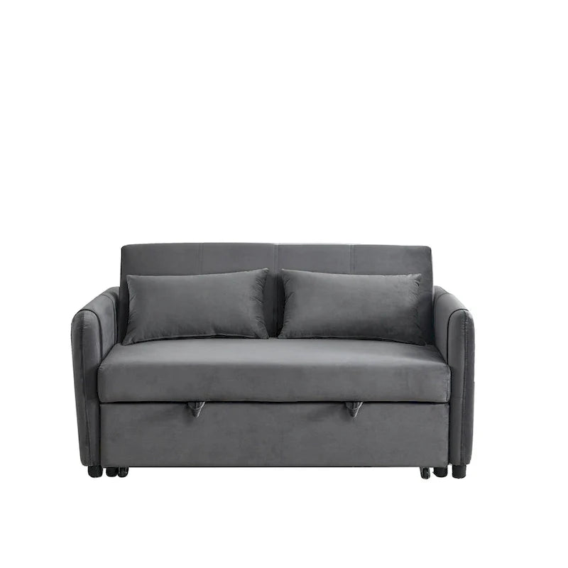 3-in-1 Versatile Velvet Double Sofa with Pullout Bed