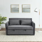 3-in-1 Versatile Velvet Double Sofa with Pullout Bed