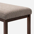 Contemporary Design Bench with Boucle fabric