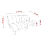 Corduroy Fabric Wooden Legs Convertible Sofa Bed
