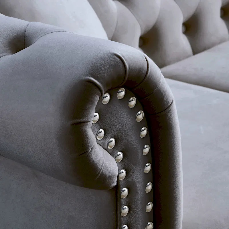Chesterfield Sofa Grey Living Room