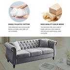 Chesterfield Sofa Grey Living Room