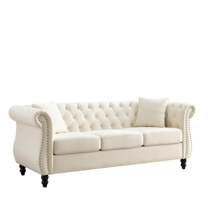 Chesterfield Sofa Grey Living Room