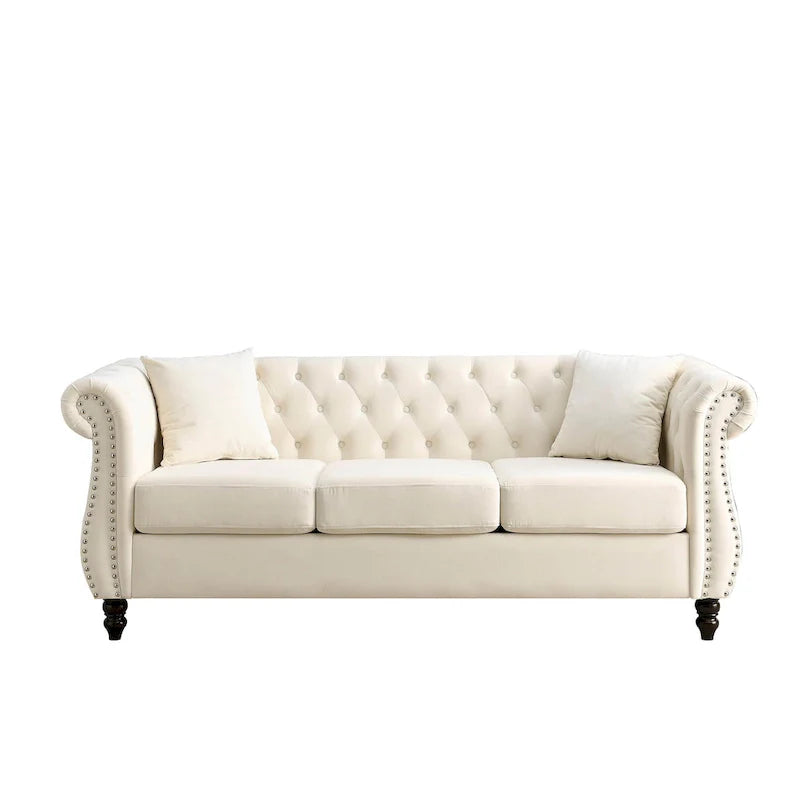 Chesterfield Sofa Grey Living Room