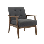 Porthos Home Galina Fabric Accent Chair with Rubberwood Legs