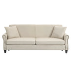 73 Sofa with Nailhead Trim Rolled Arms