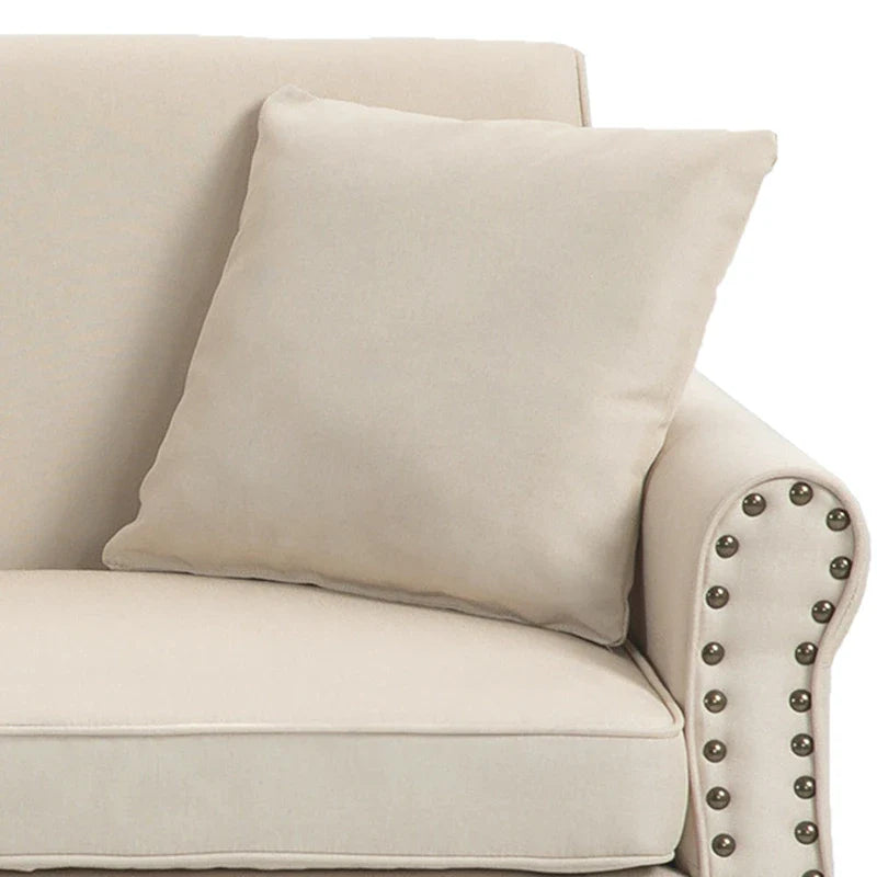 73 Sofa with Nailhead Trim Rolled Arms
