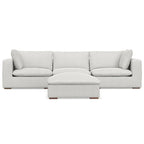 WYNDENHALL Marlee 3-Seater Modular Sofa and Ottoman Set in Velvety Chenille Performance Fabric
