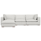 WYNDENHALL Marlee 3-Seater Modular Sofa and Ottoman Set in Velvety Chenille Performance Fabric