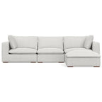 WYNDENHALL Marlee 3-Seater Modular Sofa and Ottoman Set in Velvety Chenille Performance Fabric