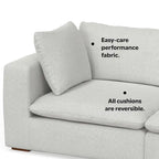 WYNDENHALL Marlee 3-Seater Modular Sofa and Ottoman Set in Velvety Chenille Performance Fabric