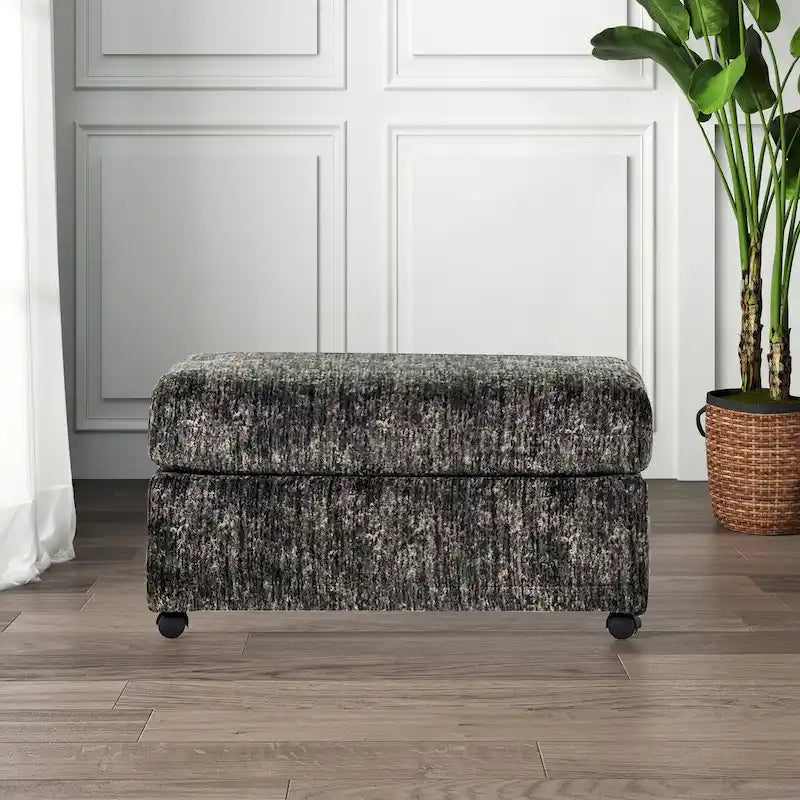 Roundhill Furniture Nason Living Room Ottoman, Parchment