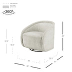 Margareth Fabric Swivel Accent Arm Chair