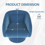 Nailhead Swivel Barrel Chair