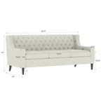 Mid Century Modern Button Tufted Backrest Foam Couches