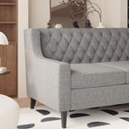 Mid Century Modern Button Tufted Backrest Foam Couches