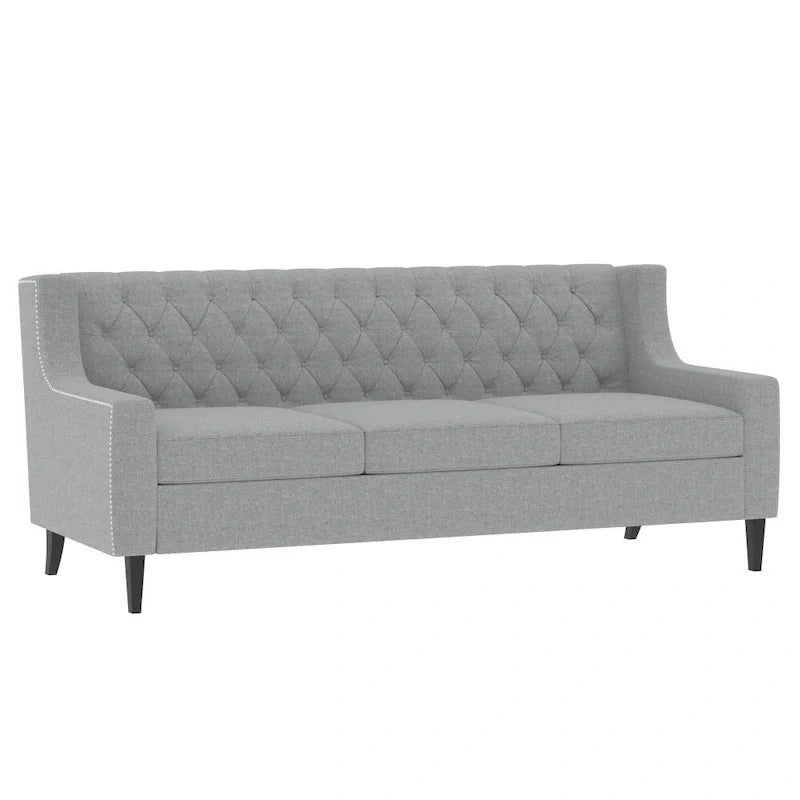 Mid Century Modern Button Tufted Backrest Foam Couches
