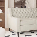 Mid Century Modern Button Tufted Backrest Foam Couches