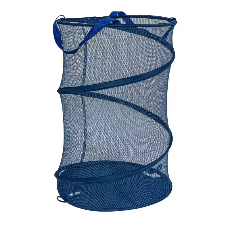 Pop-Up Mesh Laundry Hamper, Springform Steel Frame, Mesh Lining for Air Circulation, Large Capacity, Easy Set-Up, Compact Storage