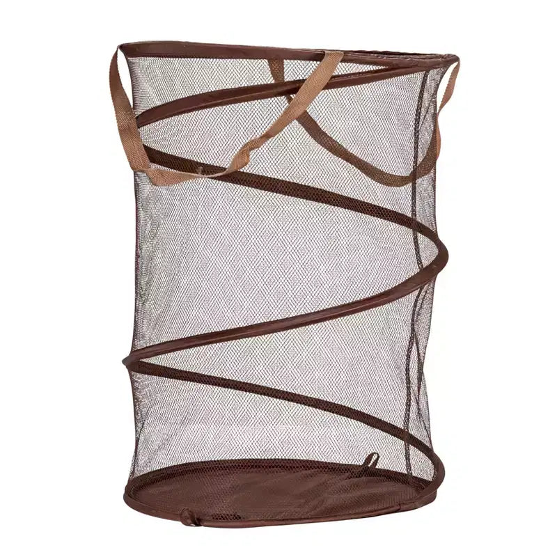 Pop-Up Mesh Laundry Hamper, Springform Steel Frame, Mesh Lining for Air Circulation, Large Capacity, Easy Set-Up, Compact Storage