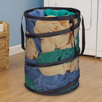 Pop-Up Mesh Laundry Hamper, Springform Steel Frame, Mesh Lining for Air Circulation, Large Capacity, Easy Set-Up, Compact Storage