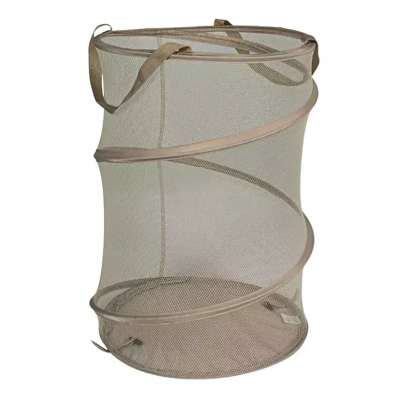 Pop-Up Mesh Laundry Hamper, Springform Steel Frame, Mesh Lining for Air Circulation, Large Capacity, Easy Set-Up, Compact Storage