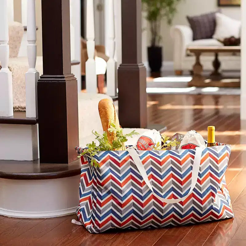 Canvas Utility Tote with Handles, Rectangular Krush Tote, Water-Resistant Vinyl Lining, Large Capacity, Durable and Versatile