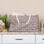 Canvas Utility Tote with Handles, Rectangular Krush Tote, Water-Resistant Vinyl Lining, Large Capacity, Durable and Versatile