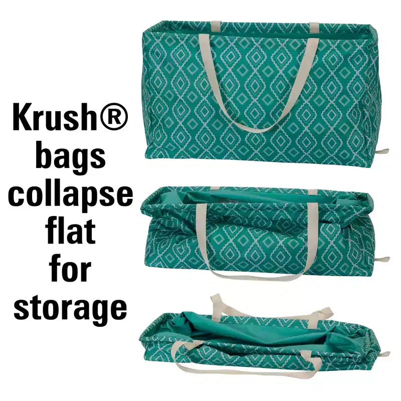 Canvas Utility Tote with Handles, Rectangular Krush Tote, Water-Resistant Vinyl Lining, Large Capacity, Durable and Versatile