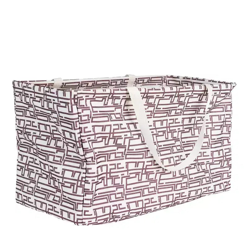 Canvas Utility Tote with Handles, Rectangular Krush Tote, Water-Resistant Vinyl Lining, Large Capacity, Durable and Versatile