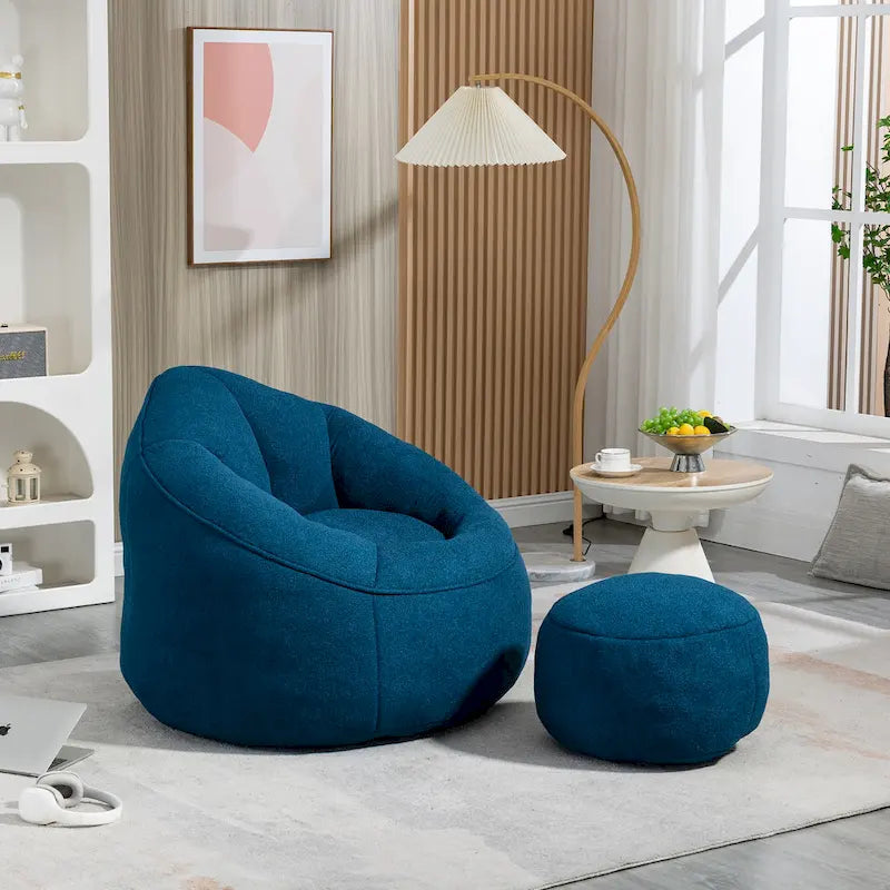 Bedding Bean Bag Sofa Chair With Footrest