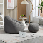 Bedding Bean Bag Sofa Chair With Footrest