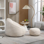 Bedding Bean Bag Sofa Chair With Footrest