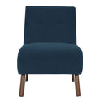 Corduroy Aremless Accent Chair with Solid Wood Legs & Padded Seat