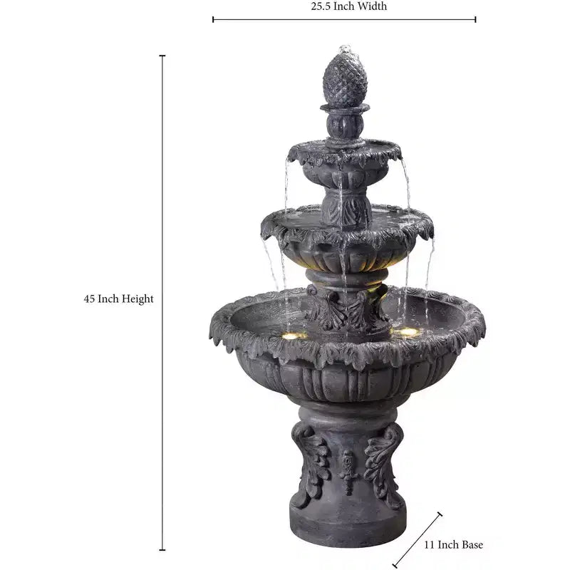 Ibiza 46 High 3-Tiered Traditional Fountain by John Timberland