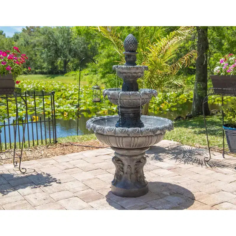 Ibiza 46 High 3-Tiered Traditional Fountain by John Timberland