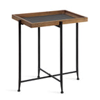 Kate and Laurel Macabe Wood and Iron Accent Table - 19.75x13.5x23.25