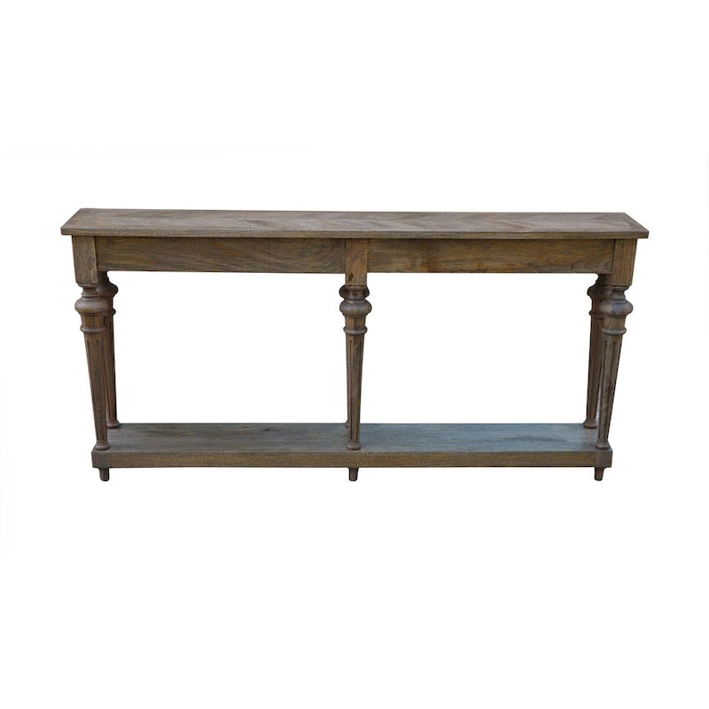 Arin 72-inch Traditional Turned Leg Console Table, Mango Hardwood