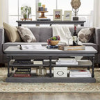 Barnstone Cornice Rectangle Storage Shelf Coffee Table by iNSPIRE Q Artisan