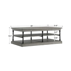 Barnstone Cornice Rectangle Storage Shelf Coffee Table by iNSPIRE Q Artisan