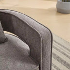 29.1W Swivel Accent Open Back Chair With Weathered Base