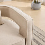 29.1W Swivel Accent Open Back Chair With Weathered Base