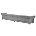 Knightsbridge Light-grey Extra Long Chesterfield Sofa by iNSPIRE Q Artisan