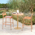 Christopher Knight Home Nathan Modern Outdoor Iron Bar Stools (Set of 2)