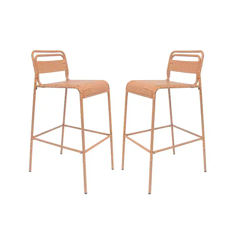 Christopher Knight Home Nathan Modern Outdoor Iron Bar Stools (Set of 2)