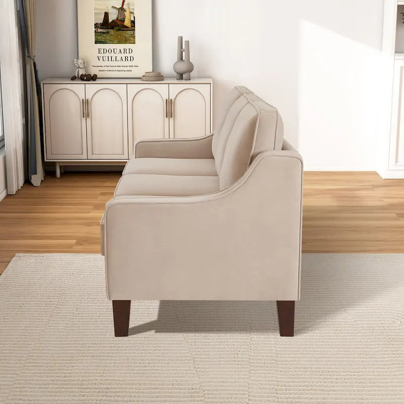 Modern Velvet Loveseat 2 Seater Sofa For Living Room